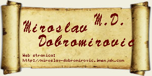Miroslav Dobromirović vizit kartica